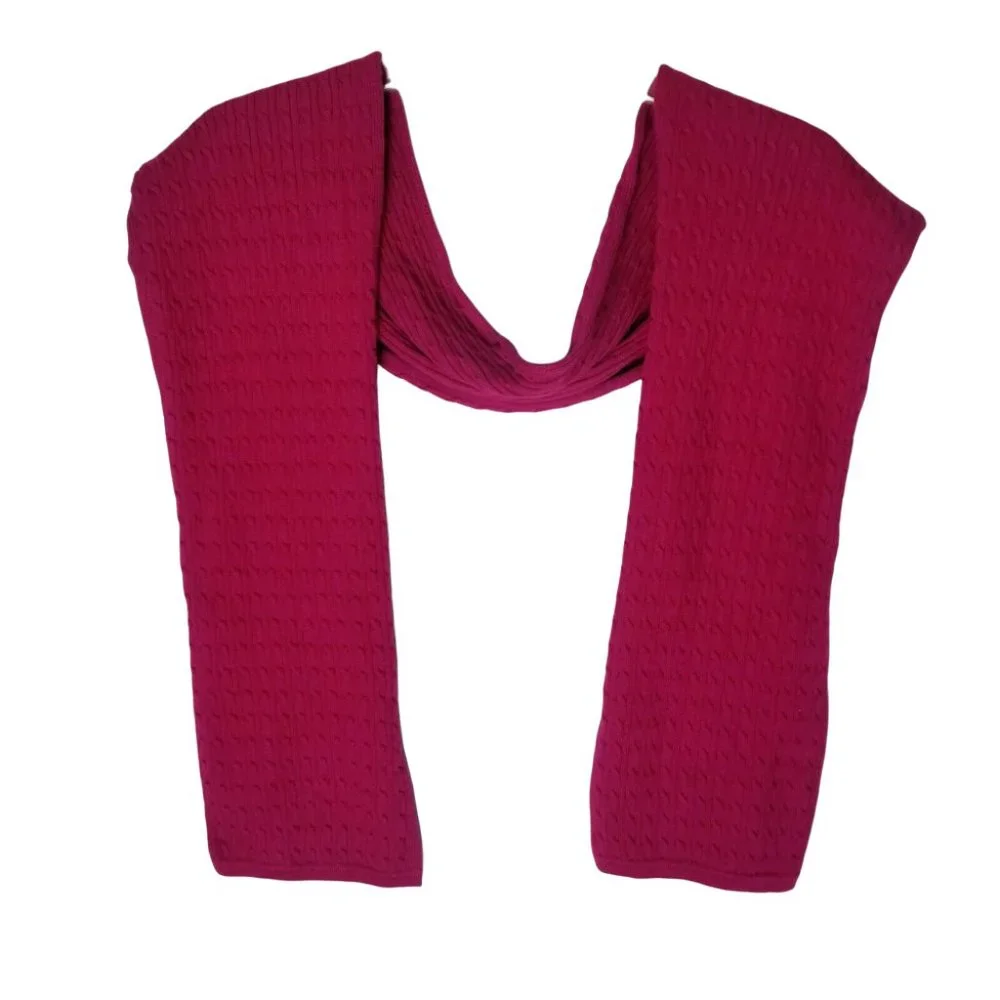 Lands End Knit Scarf Women Pink